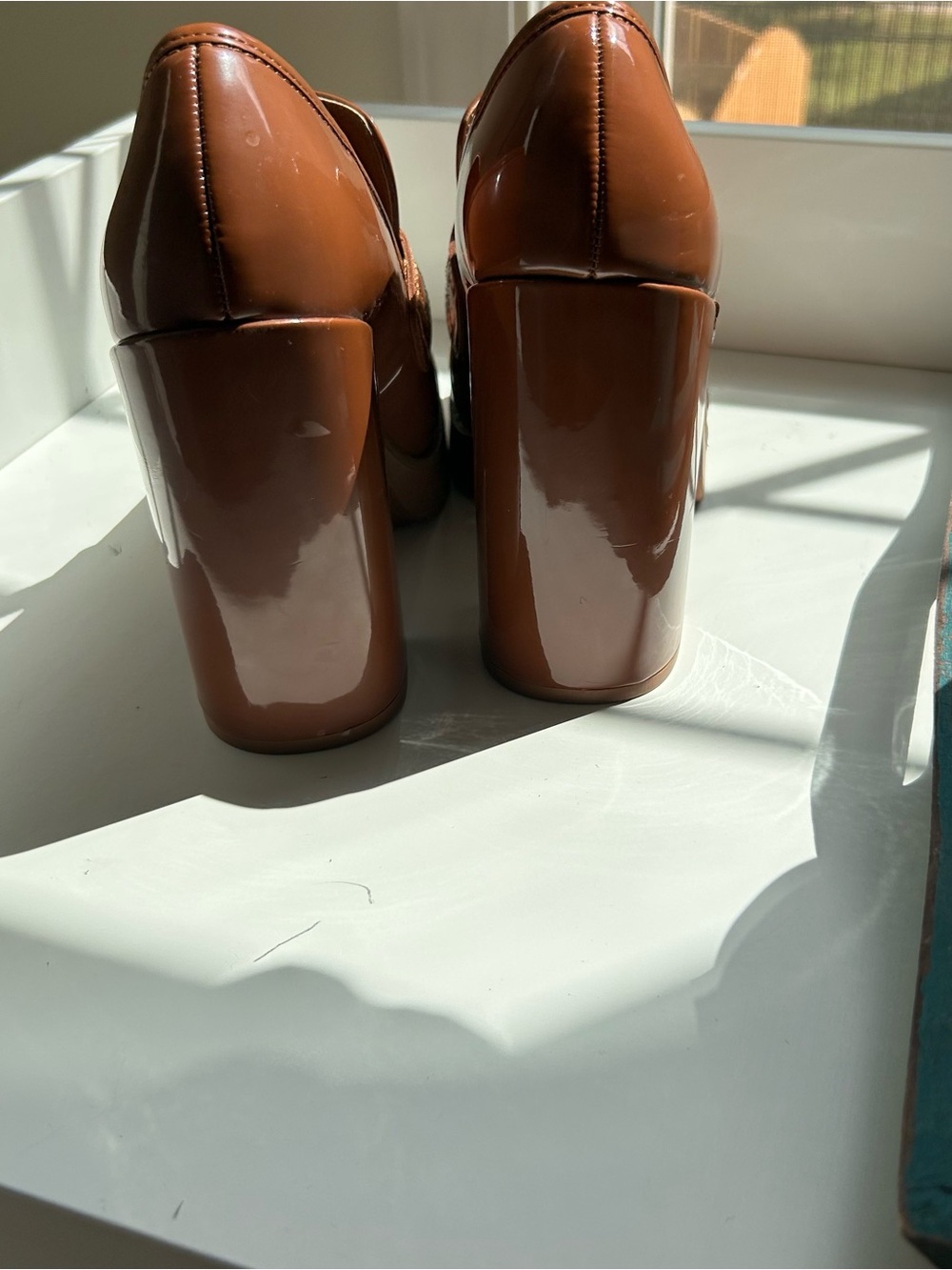 Steve Madden Women's Platform Loafer Heels in Brown - Classic Penny Loafer Style - Picture 3 of 7
